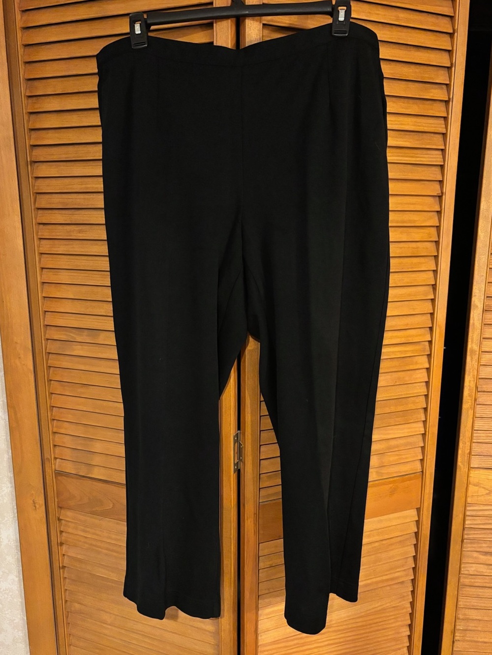 Alfred Dunner Black Pull On Pants Classics Straight Leg Trousers Plus Size 22W